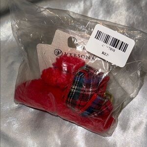 Versona Red Plaid Hair Clip Accessory